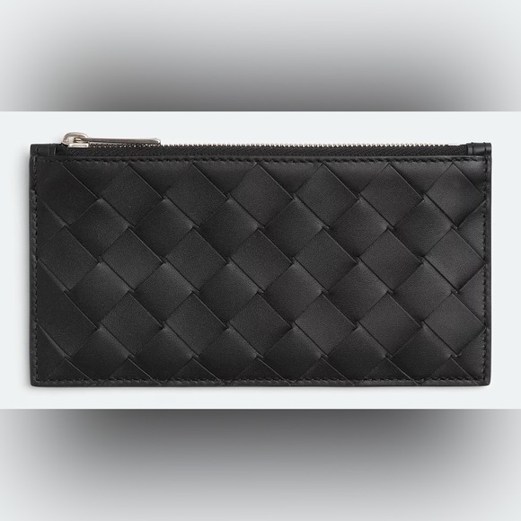 Bottega Veneta Black Woven Leather double sided wallet - Picture 8 of 8